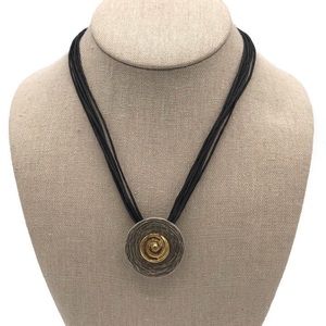 Kostibas Multi Strand Spiral Necklace